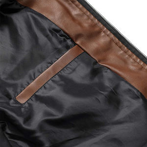 Veste en cuir pour homme la plus populaire, de haute qualité, personnalisée, fabriquée au Pakistan, imperméable, respirante, coupe-vent, avec logo frontal - Product Image 4