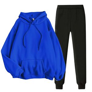Survêtement personnalisé pour femmes 2 pièces chemise et pantalon de survêtement survêtement d'hiver survêtement de jogging à cordon pour femmes - Product Image 4