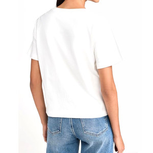 100% Cotton Hip-Hop Style Short Sleeve <b>Women's</b> T-Shirt Custom Embroidered Light <b>Thermal</b> Print Design Woven Summer Short <b>Tops</b> - Product Image 3