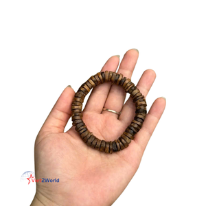 Pulsera de cuentas de madera Oud de Vietnam subacuática personalizada de alta calidad hecha de madera de agar natural negra pura - Product Image 2