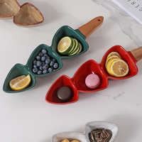 Assiettes à apéritif en céramique écologique en émail de couleur de forme irrégulière faites à la main pour les sauces et les collations, style mignon, ensemble de vaisselle