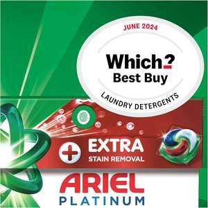 Cápsulas de Detergente Líquido para Lavandería Ariel Platinum PODS, 76 (4x19) Lavados, + Eliminación Extra de Manchas - Product Image 2