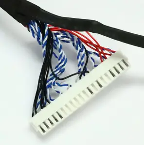 High quality LVDS LCD connection cable 20P 30P 40P wire harness assembly customize all kinds of LVDS connection harness
