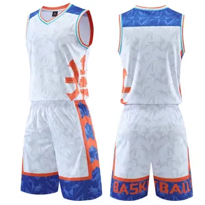 Maillot de basket-ball réversible personnalisé OEM de haute qualité 100% uniforme en polyester cousu pour baseball et softball expédition rapide USA - Product Image 2
