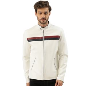 Chaqueta de Cuero Genuino para Hombre, Estilo Urbano, Invierno 2024, Nueva Colección, Casual, Profesional, Personalizada, Cuello Alto, Secado Rápido - Product Image 1