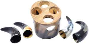 Classic Eco-Friendly Natural Ox & Buffalo Horn Drinking <b>Mug</b> With Latest Stylish Stand Handcrafted <b>Mug</b> Mead Beer Wine Tankard <b>Mug</b> - Product Image 3