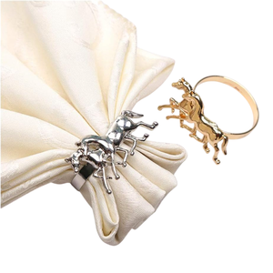 Anneau de serviette en argent double, porte-mouchoirs, décoration de table de maison antique, anneaux de serviette pour accessoires de table d'hôtel - Product Image 1