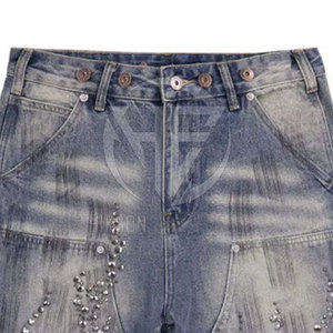 <b>Mens</b> Outdoor Casual Apparel <b>Short</b> Regular Fit Breathable Material Button Front Pocket Style Summer Wear <b>Jeans</b> <b>Shorts</b> - Product Image 2