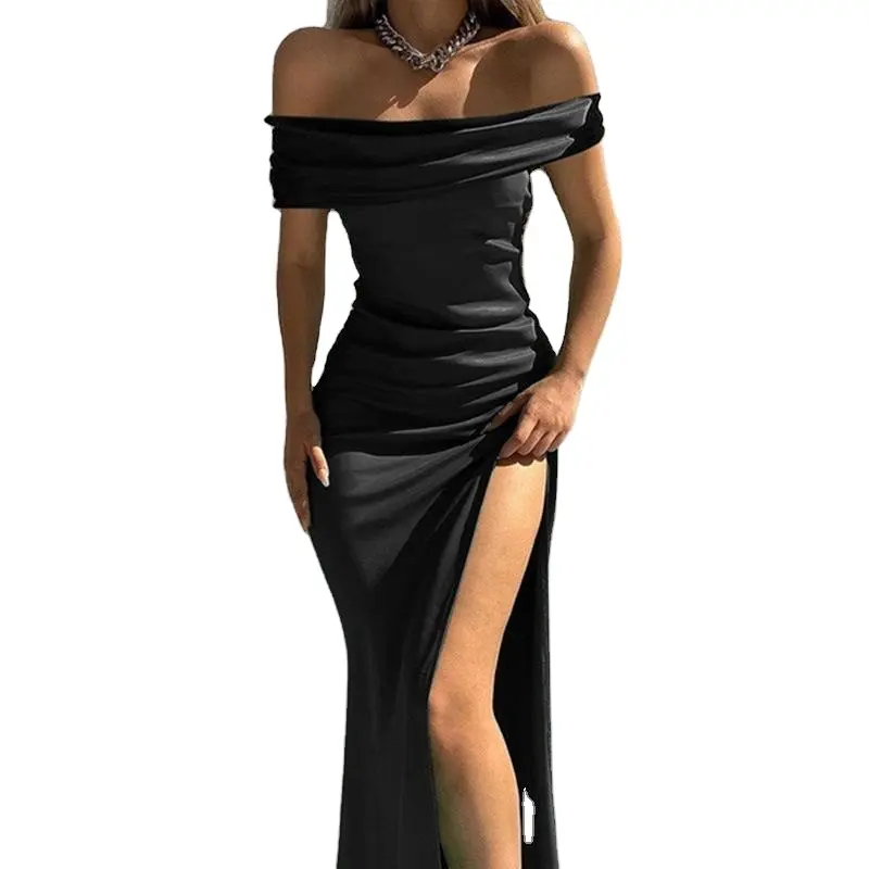 高品質卸売タッセル装飾フォーマル高級ガウンパーティーエレガントな女性長袖女性イブニングドレスカスタマイズ