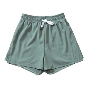Workout Quick Dry Women's Breathable Clothing From Pakistan <b>Elastic</b> <b>Waist</b> OEM Custom Design Polyester Spandex Women's Shorts - Product Image 4
