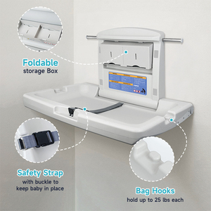 Treo tường bé thay đổi trạm mô hình ak5901 thương mại lớp tã thay đổi bảng với dây đeo an toàn - Product Image 5