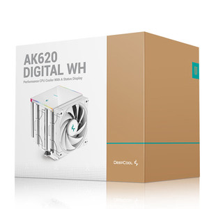 DEEPCOOL Ice Cube AK620 Pantalla digital inteligente CPU Enfriador Control de temperatura en tiempo real 6 Heatpipes Cpu Fans <span class=keywords><strong>BOX</strong></span> 28 Negro Blanco Seguridad - Product Image 6