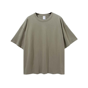 Wholesale High Quality Blank Plain Heavyweight 100% Cotton T Shirt Streetwear Custom Unisex Plus Size Front Logo Oversized - Product Image 1