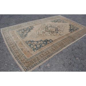 6.3x10.4 ft Turkish Rug, <b>Brown</b> Southwestern Vintage <b>Wool</b> Rug - Product Image 3