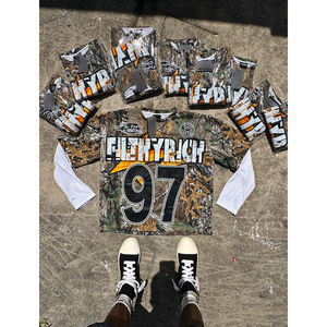 เสื้อยืดโอเวอร์ไซส์ผ้าคอตตอน330GSM โลโก้ออกแบบได้ตามต้องการสไตล์ใหม่ - Product Image 3