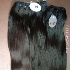 Mèches indiennes Remy de 16 pouces, couleur naturelle, cheveux humains bruts - Product Image 1
