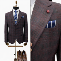 Costume de mariage formel élégant pour homme, style britannique, coupe ajustée, trois pièces, noir, coton et élasthanne, veste de costume de haute qualité