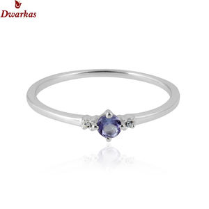 Anillo de circón verde minimalista personalizado de fábrica, joyería S925, anillos de plata esterlina, joyería de plata para mujer - Product Image 6