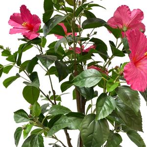 Hibiscus artificiel vert de style moderne fleurs tropicales plante écologique <span class=keywords><strong>taille</strong></span> personnalisable haute branche en plastique feuille bureau - Product Image 6