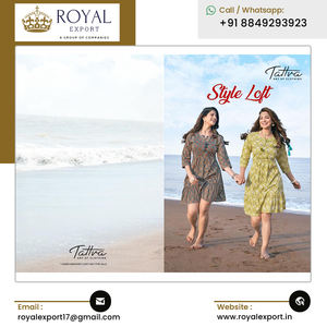 เสื้อพิมพ์ลายสำหรับผู้หญิงจากอินเดียทำจากผ้าฝ้ายเนื้อนุ่มและฟอยล์ - Product Image 5