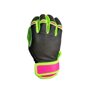 Neon Pink Blue Baseball Gloves Professional Grade Genuine Leather Batting Gloves Breathable Anti-Slip Durable Custom Logo Design - Product Image 5