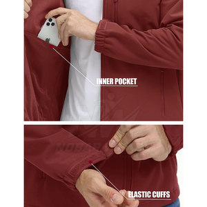 Chaquetas Softshell para Hombre, Resistentes al Viento, Tejido Elástico, Ropa de Alto Rendimiento para Viajes, Campismo y Actividades al Aire Libre - Product Image 6