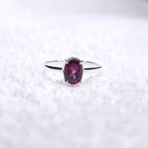 Rodolita piedra OvalCut moda diseño romántico anillo 925 Plata clásico mujer chica aniversario regalos - Product Image 1
