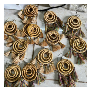 Diseños de aretes de ratán de moda: artesanía natural de Vietnam, ligero para aretes de ratán y acentos decorativos elegantes a granel - Product Image 5