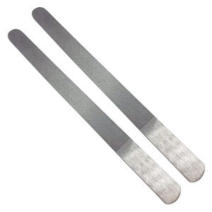 Lima de uñas de diamante para manicura y pedicura de acero inoxidable, revestimiento de polvo de doble cara de 7 pulgadas, uñas acrílicas naturales perfectas - Product Image 1