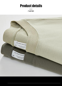 Personalizado de alta calidad Puff Impresión logotipo de algodón pesado liso en blanco de gran tamaño Unisex de talla grande de peso pesado 270g camiseta para hombres - Product Image 5