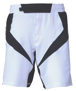 Pantalones cortos deportivos de Cintura elástica de Color liso plateado de poliéster 100% para adultos Técnicas lavadas para entrenamiento de artes marciales Ropa de competición - Product Image 3
