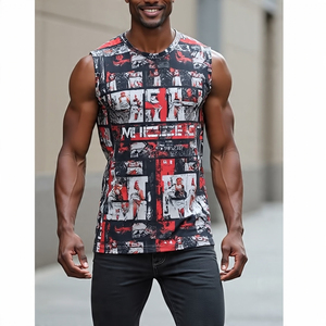 High Quality Sleeveless Shirt Boxy Body <b>Vest</b> Shaperwear Workout Bodybuilding Sleeveless <b>Slim</b> Lift Boxy Top Men's - Product Image 4