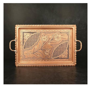 ถาดทองแดงสำหรับงานหัตถกรรม100% ทรงกลมทำจากทองแดงเป็นของขวัญคริสต์มาสถาดทองแดงใช้ทำจากไม้ตี - Product Image 3