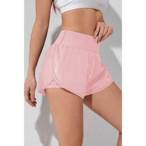 Pantalones cortos de algodón para gimnasio para mujer, pantalones cortos de yoga para entrenamiento, pantalones cortos de fitness hechos a medida, patrón sólido - Product Image 1