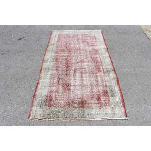 Tapis turc 3,6 x 6,4 pieds, tapis d'appoint vintage, tapis marocain rouge - Product Image 1