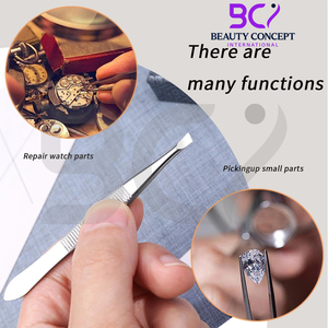 Pinzas de Acero Inoxidable con Punta Inclinada para Cejas de Mujer, Duraderas, Antideslizantes, Fáciles de Usar, Precio al por Mayor - Product Image 5