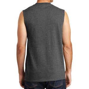 Débardeur en jersey de coton pour hommes Heather Dark Grey Cotton Wholesale - Product Image 2