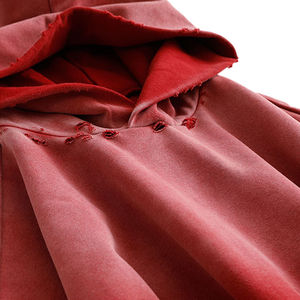 Poids lourd surdimensionné déchiré Streetwear hommes personnalisé soleil délavé en détresse fabricant Vintage lavage à l'acide à capuche 2026 - Product Image 2