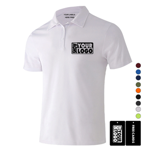 100% algodón para hombre para Polo camiseta sólida antiarrugas rendimiento en blanco camiseta bordado estampado lienzo manga corta Polo para hombre - Product Image 1