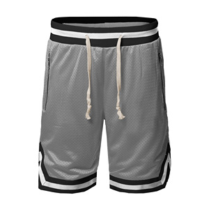 Men's Mesh Basketball Shorts Black Red Green Drawstring Waist Breathable Summer Training Wear with Side Pockets - Product Image 3