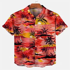 Chemise de plage hawaïenne pour homme, séchage rapide, respirante, design personnalisé, tropicale, manches courtes, tenue de vacances, tenue de villégiature - Product Image 6