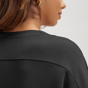 Sudadera de Mujer con Cuello Redondo, 100% Algodón, Felpa, Manga Larga, Ligera, Informal, para Invierno, con Logotipo Frontal - Product Image 5