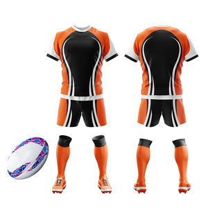 ชุดเครื่องแบบกีฬารักบี้สำหรับผู้ชายชุดเครื่องแบบรักบี้พิมพ์ลายซับลิเมชันผ้าระบายอากาศ - Product Image 1