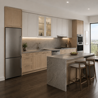 Gabinetes de Cocina Estilo Shaker al por Mayor para Constructores, Contratistas y Proyectos de Viviendas Multifamiliares con Diseños de Gabinetes Personalizados