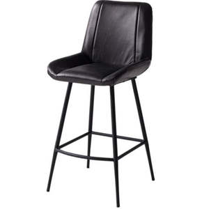 Tabouret de bar moderne et simple pour la maison, tabouret haut avec dossier pour le comptoir ou l'îlot central, tabouret en métal pour les bars et les pubs - Product Image 4