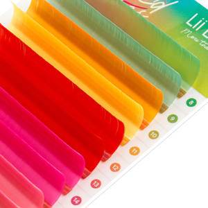 Pestañas de colores hechas a mano, ligeras, extensiones de pestañas de visón de colores, longitud mixta, pestañas de visón esponjosas al por mayor - Product Image 5