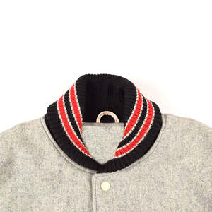 Vestes de baseball en laine unie en vrac pour hommes, lettres brodées personnalisées, marque privée, vente en gros, veste universitaire vierge pour hommes - Product Image 5