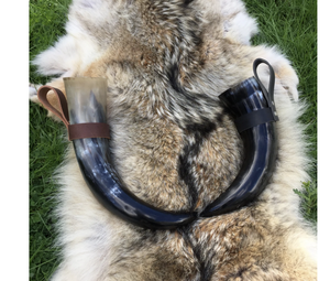 Natural Black <b>Horn</b> With Stand Best Quality Handmade Carved Viking <b>Drinking</b> <b>Horn</b> from India - Product Image 3