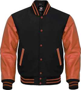 Qualité supérieure 200 grammes Polyester coupe-vent veste Varsity Style pleine fermeture éclair décontracté mince épais support hiver laine enduit - Product Image 2