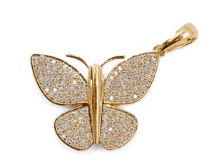 Colgante de mariposa de diamante de moissanita de Plata de Ley 925 para mujer, joyería de moissanita, colgante personalizado, joyería de Hip Hop - Product Image 3